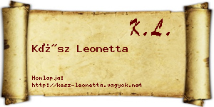 Kész Leonetta névjegykártya